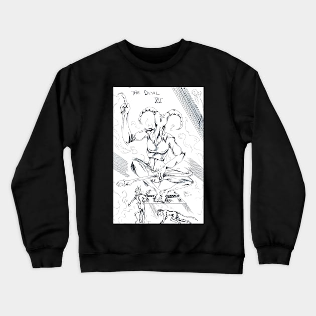 The Devil Tarot Crewneck Sweatshirt by azbaelus